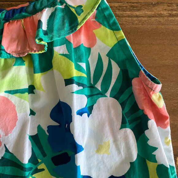 Gymboree Tropical Print Poplin Tank Girls' 7 - Picture 5 of 11